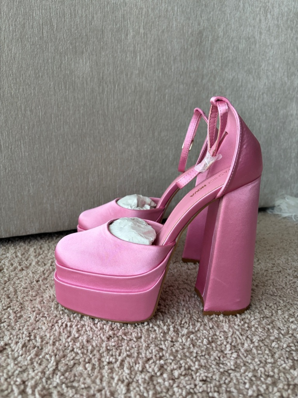 Platform Block Heel- Pink